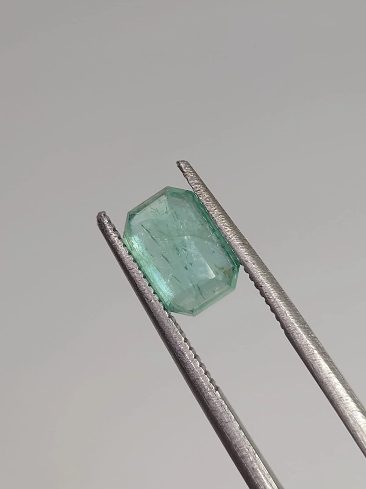 1.42ct Natural Bluish Green Emerald Loose Gemstone From Panjshir Afghanistan — view 2